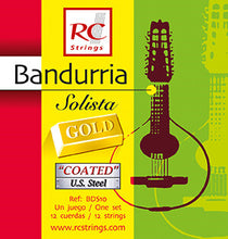 Cargar imagen en el visor de la galería, Juego de cuerdas Bandurria Solista dorada